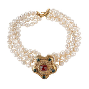 Chanel Pearl Multistrand Gripoix Vintage Choker - Only Authentics