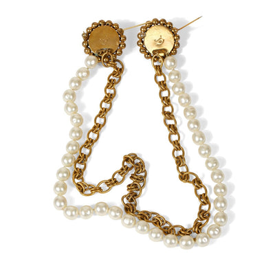 Chanel Double Pearl Pins with Chain and Pearl Strand - Only Authentics