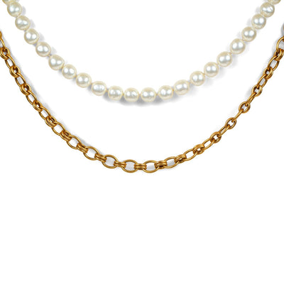 Chanel Double Pearl Pins with Chain and Pearl Strand - Only Authentics
