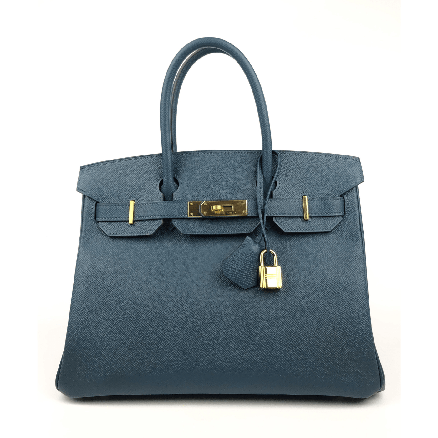 Hermès 30cm Deep Blue Epsom Birkin with Gold Hardware - Only Authentics