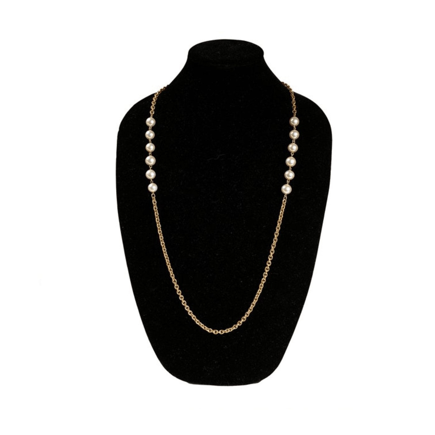 Chanel Gold Pearl Station Necklace - Only Authentics