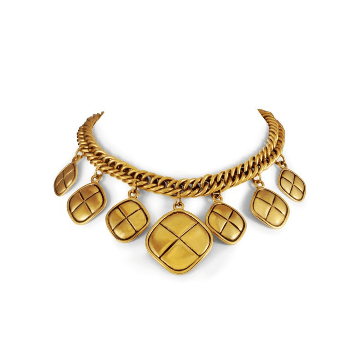 Chanel Gold Diamond Charm Choker - Only Authentics