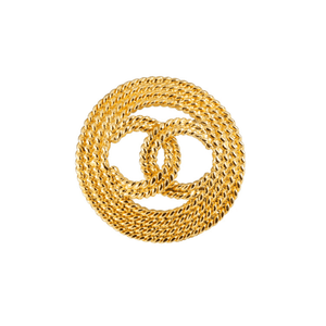 Chanel Gold Rope CC Brooch - Only Authentics