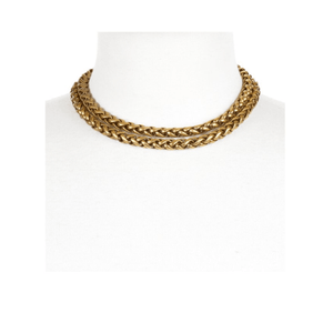 Chanel Gold Tone Double Strand Choker - Only Authentics