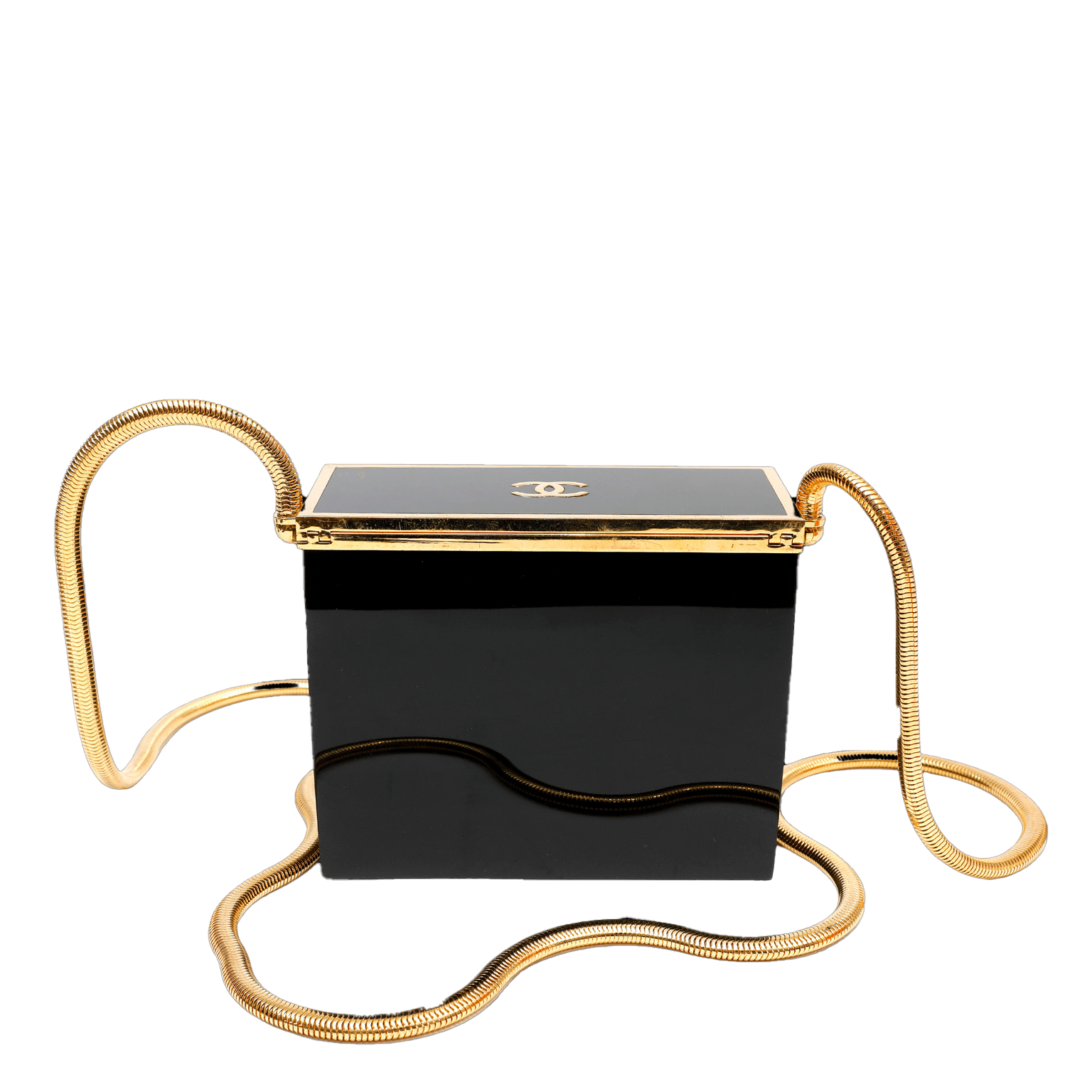 Black Quilted Satin Chanel Evening Bag — Harriett's Closet