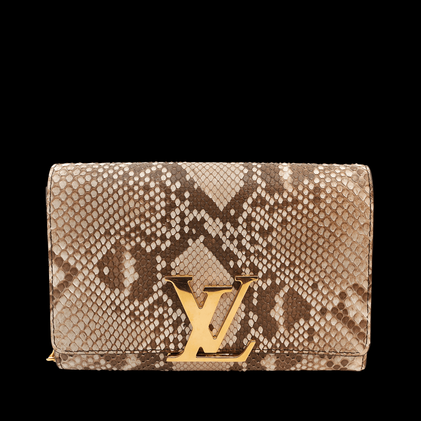 Louis Vuitton Beige Python Louise GM Chain Bag - Only Authentics