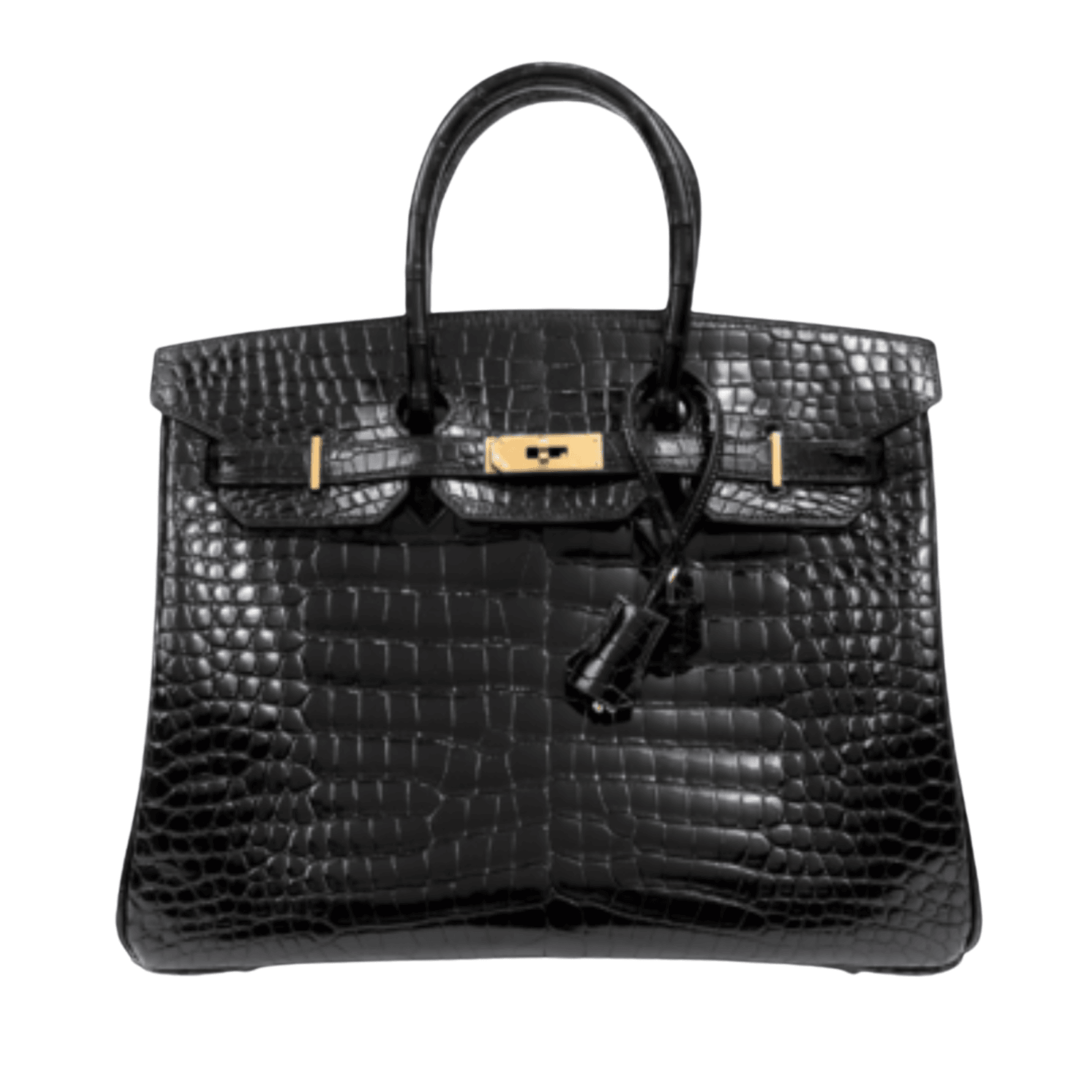 Hermès 35cm Black Crocodile Porosus Birkin with Gold Hardware - Only Authentics