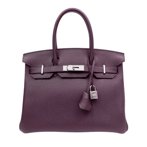 Hermès 30cm Cassis Togo Birkin  Palladium Hardware 2022 - Only Authentics