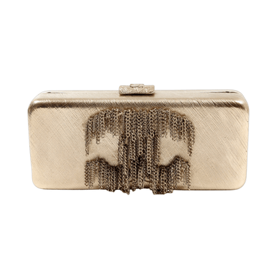 Chanel Clutch bags Black White Gold hardware Tweed Leatherette ref.245915 -  Joli Closet