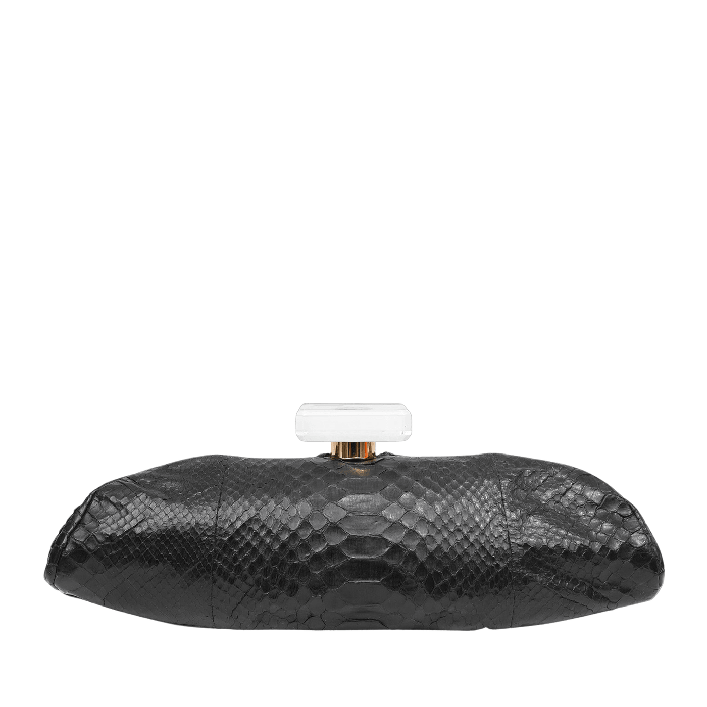 Chanel Python Clutch w/ Cast Resin Top – Only Authentics