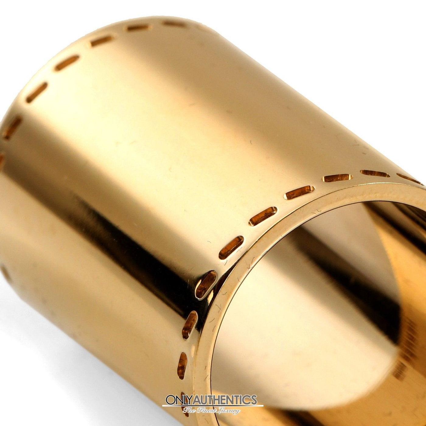Hermès Gold Tone Scarf Ring - Only Authentics