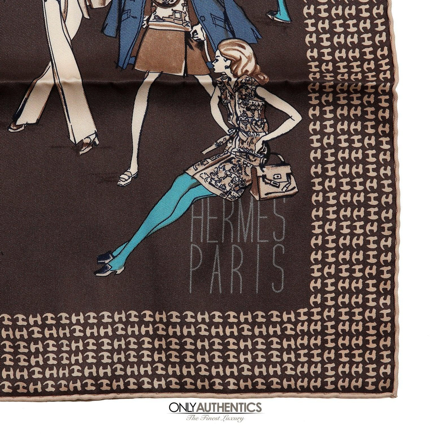 Hermès Brown Printemps Ete 69- Automne Hiver 70 Silk Scarf - Only Authentics