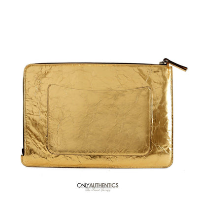 Chanel Gold Foil Feministe Mais Feminine Clutch - Only Authentics