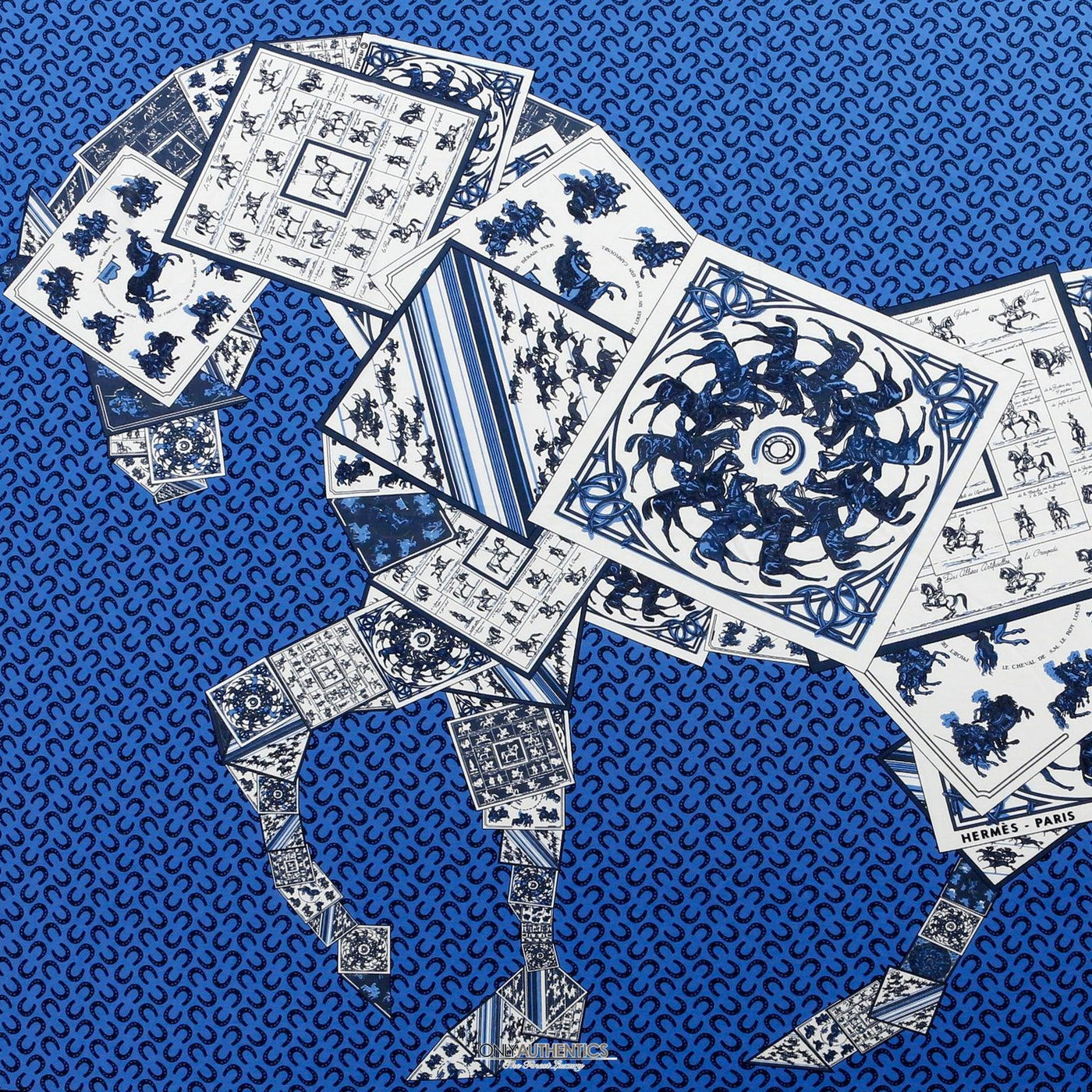 Hermès Blue A Cheval Sur Mon Carre Scarf - Only Authentics