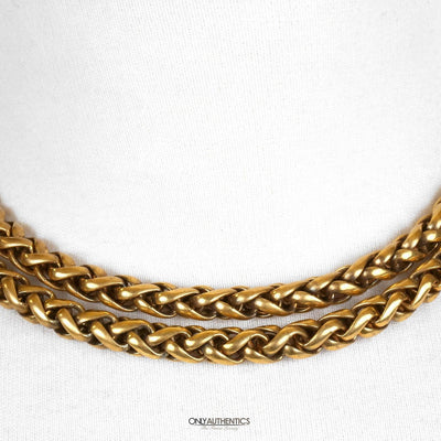 Chanel Gold Tone Double Strand Choker - Only Authentics