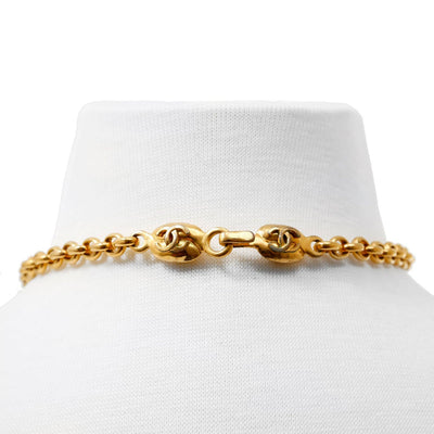 Chanel Gold Quatrefoil CC Cross Necklace - Only Authentics