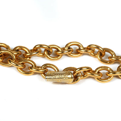 Chanel Gold Flap Bag Sautoir Triple Chain Necklace - Only Authentics