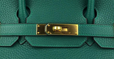Hermès 30cm Malachite Togo Birkin Gold Hardware - Only Authentics