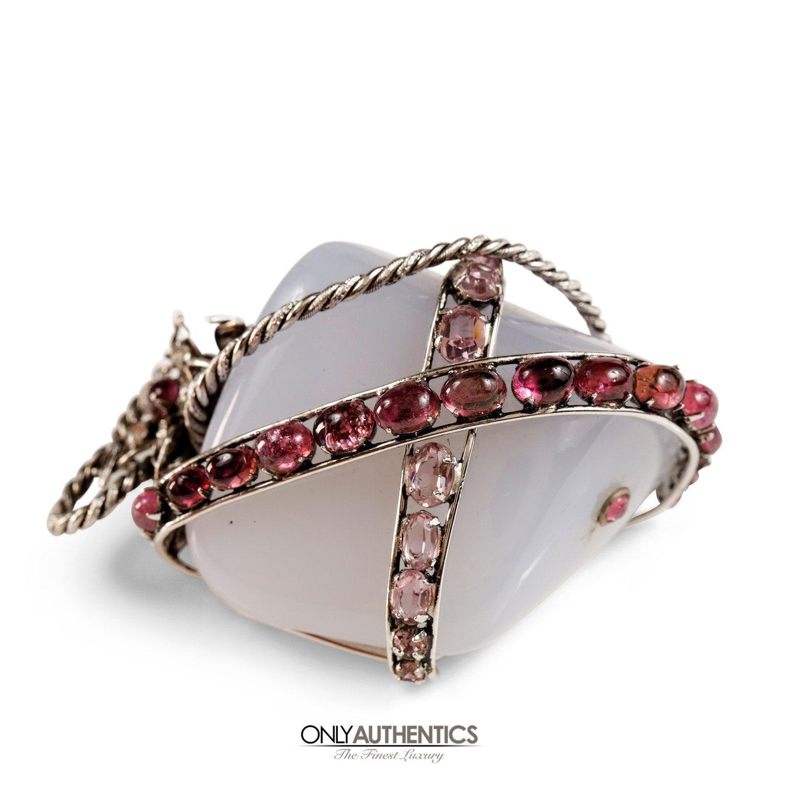 Iradj Moini Chalcedony and Amethyst Brooch - Only Authentics