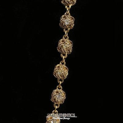 Chanel Gold Knot Crystal Necklace - Only Authentics