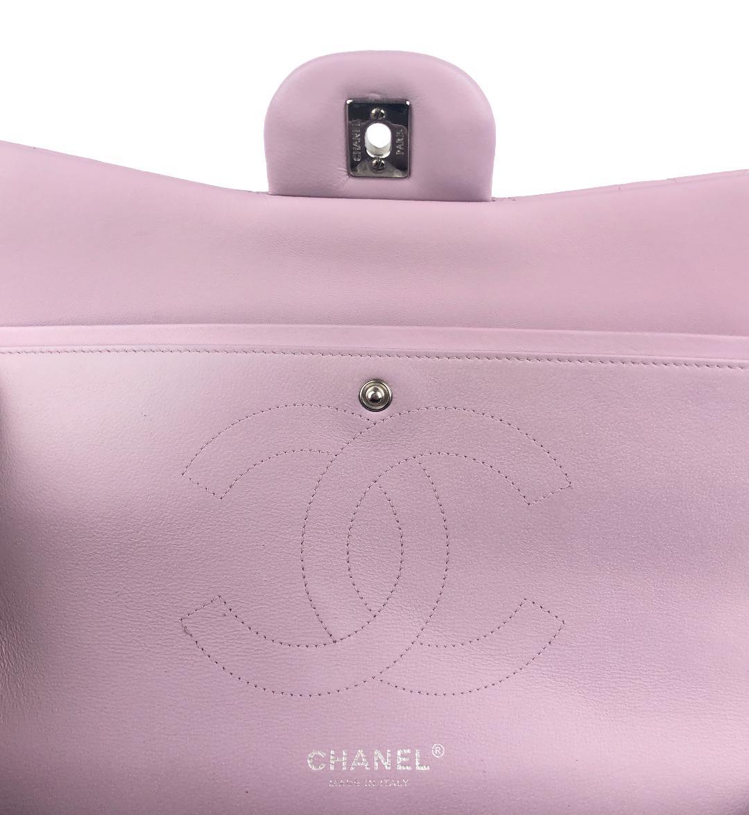 Chanel Lavender Lambskin Jumbo Classic Flap - Only Authentics