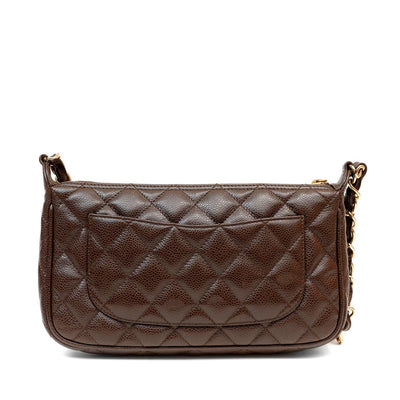 Chanel Brown Caviar Leather Timeless CC Shoulder Bag - Only Authentics
