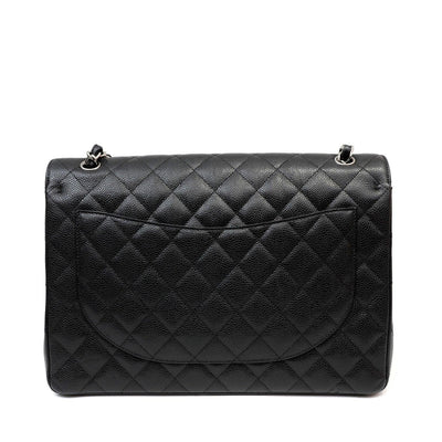 Chanel Black Caviar Double Flap Maxi w/ Gold Hardware - Only Authentics