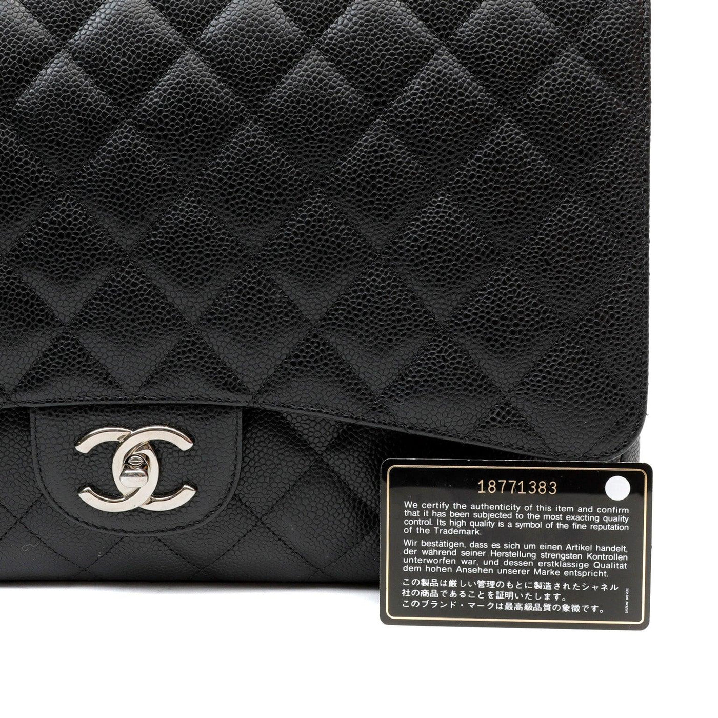 Chanel Black Caviar Double Flap Maxi w/ Gold Hardware - Only Authentics