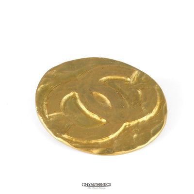 Chanel Ancient Gold CC Pin - Only Authentics