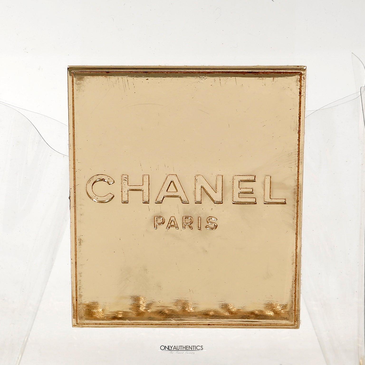 Chanel Bag No.5 Perfume Bottle Clutch Clear Plexiglass Limited Edition –  Mightychic
