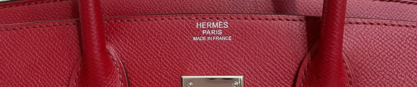 Hermes 30 cm Rouge Garance Epsom Birkin with Palladium - Only Authentics
