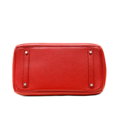 Hermès 35cm Vivid Red Togo Birkin w/ Palladium Hardware - Only Authentics