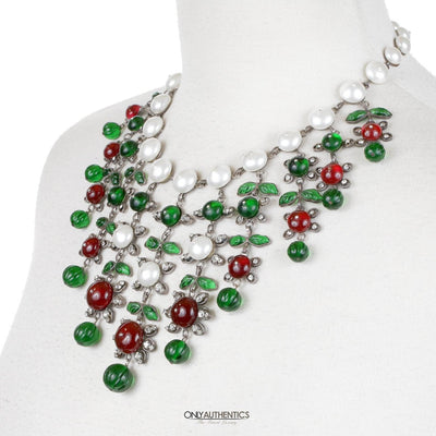 Chanel Gripoix and Pearl Bib Necklace - Only Authentics