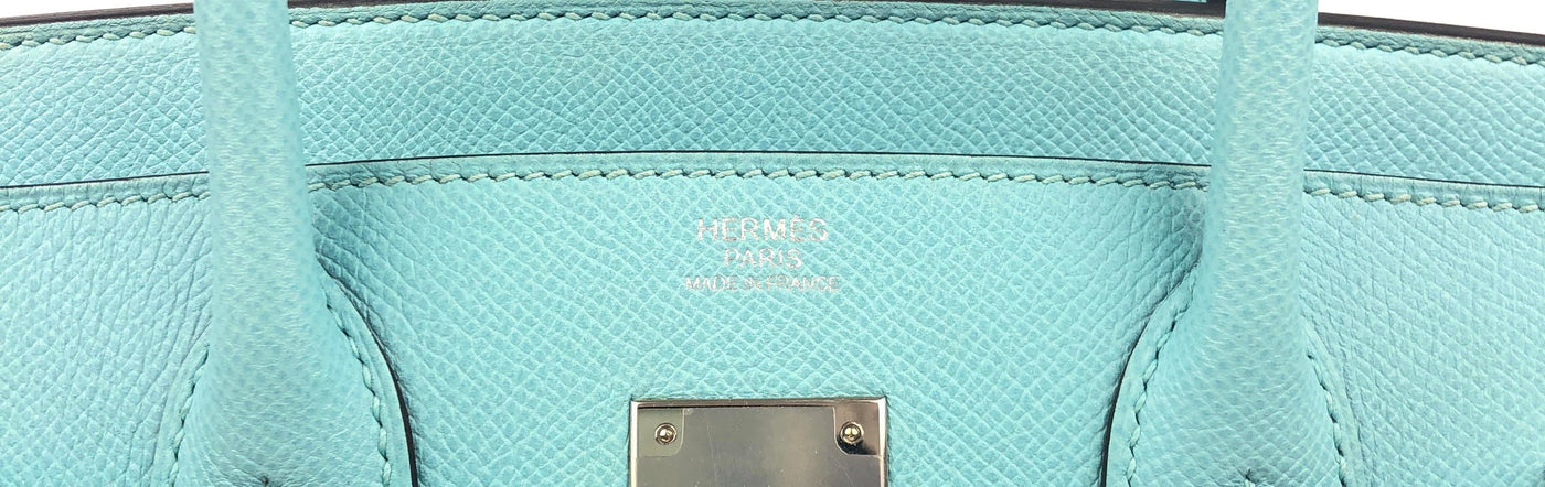 Hermès 30cm Blue Atoll Epsom Birkin Palladium - Only Authentics
