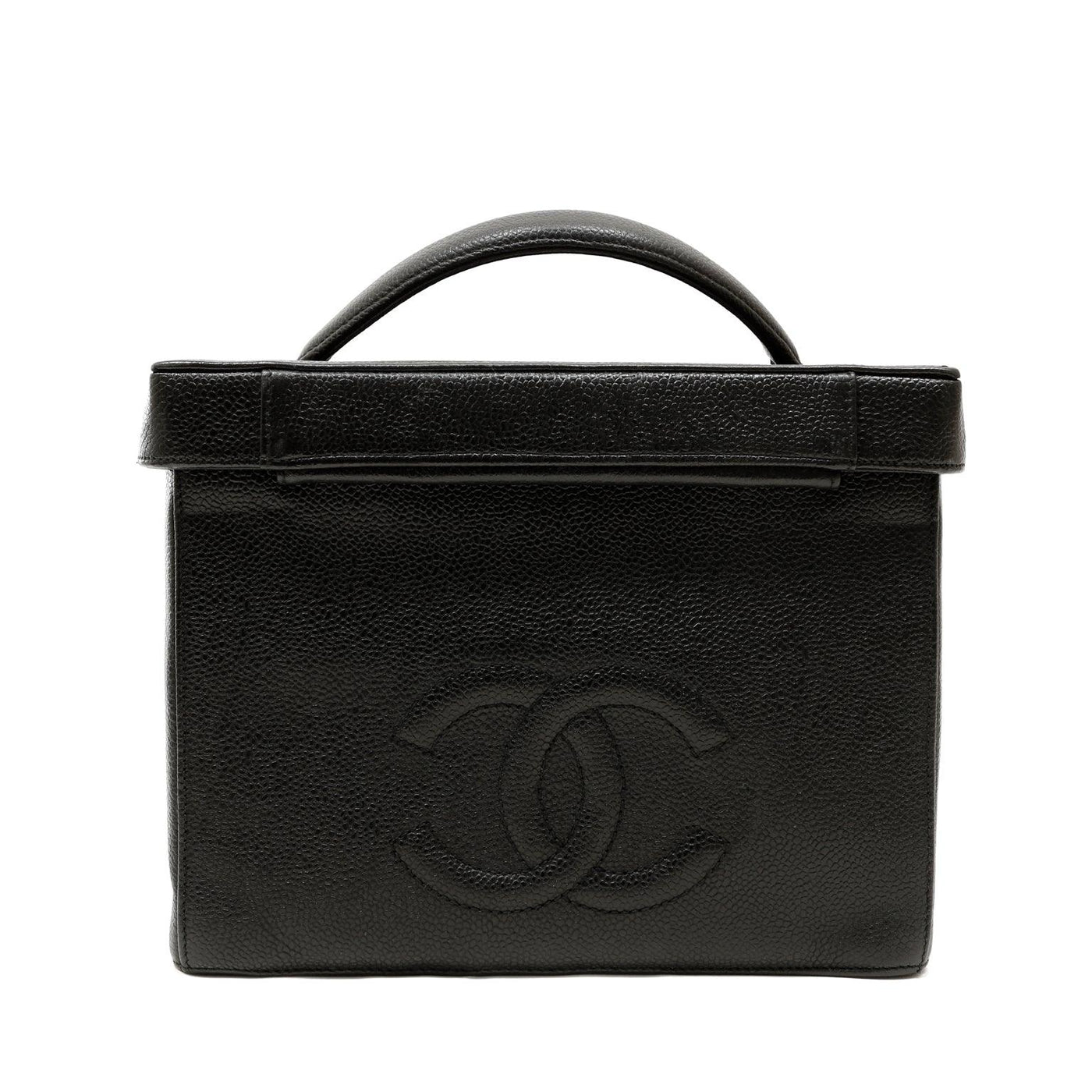 Chanel Vintage Black Caviar Vanity Case - Only Authentics