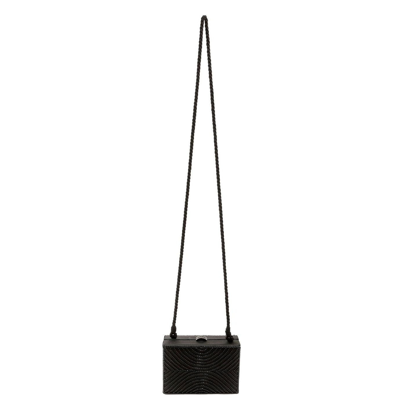 Chanel Black Vintage Beaded Mini Box Evening Bag - Only Authentics